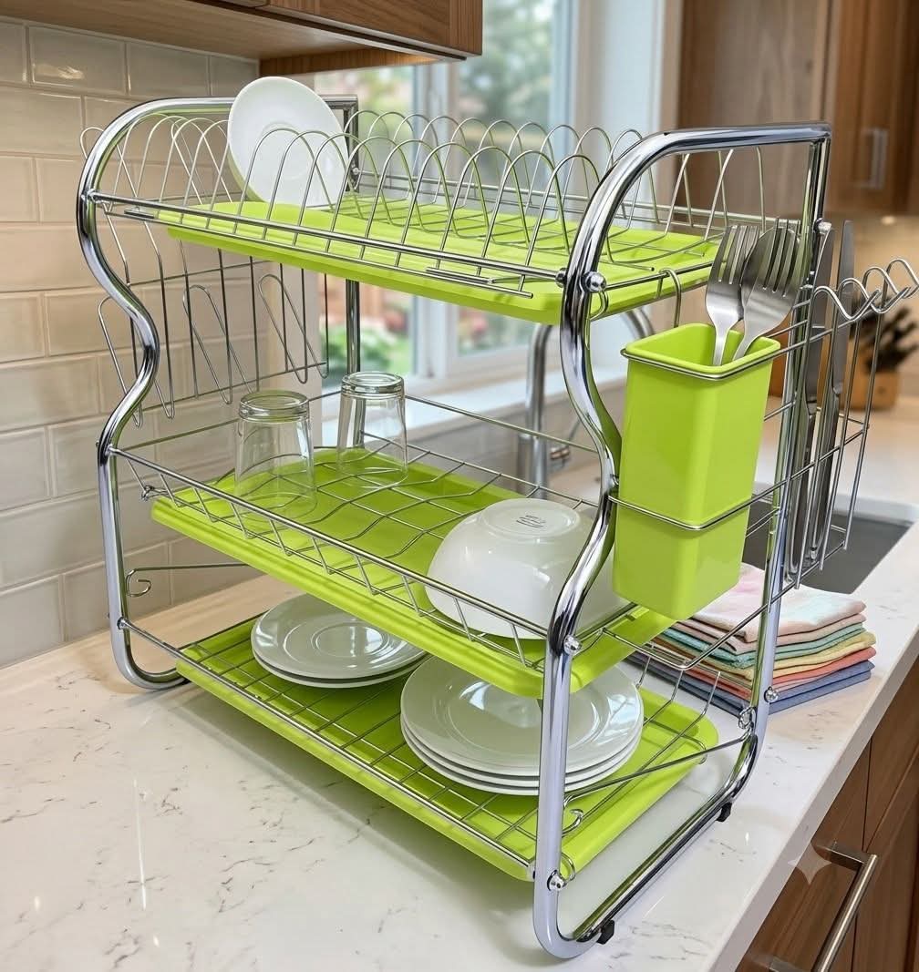 3 Layer Kitchen Green Rack