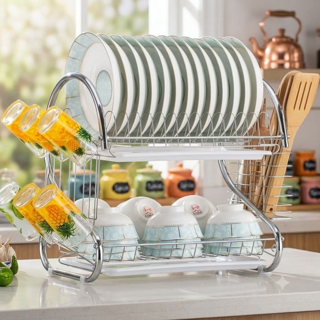 2 layer dish drainer Rack